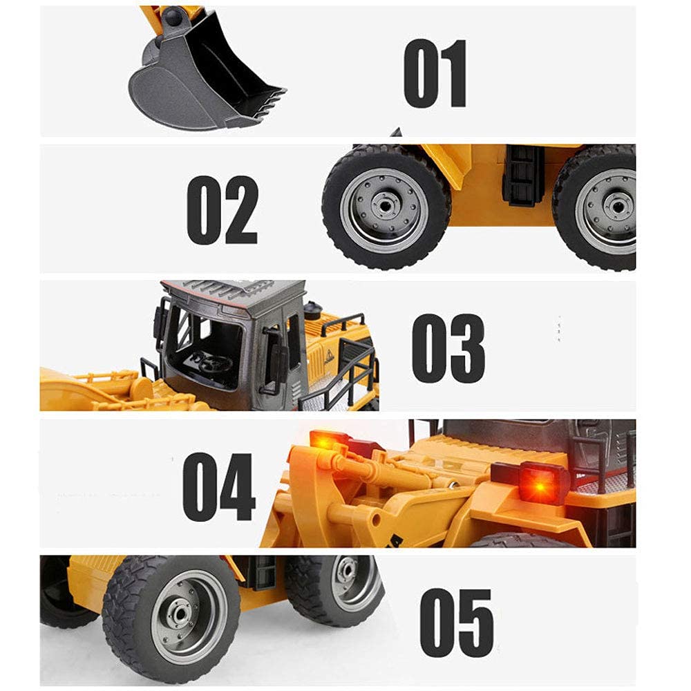 6-Channel Remote Control Excavator Toy - RC Construction Vehicle with Realistic Digging & Dumping Functions, Engineering Sand Digger for Kids Ages 6-12 | Perfect for Outdoor Play, Sandbox Activities & Construction Pretend Play