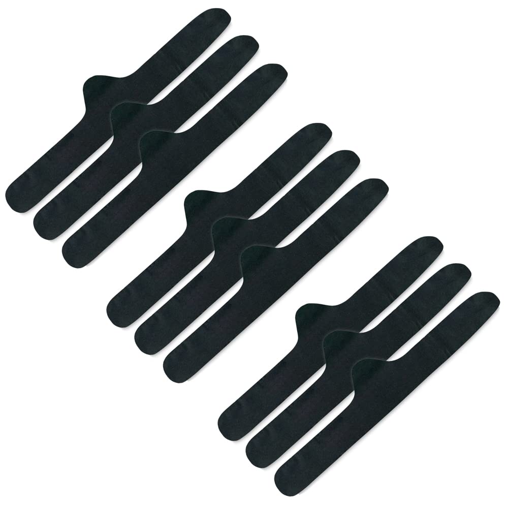 100% Cotton Bra Liner 9-Pack for Women - Black, Small Size | Comfortable Underwire Protection & Sweat Absorption | Perfect for Sports, Workouts & Everyday Wear
