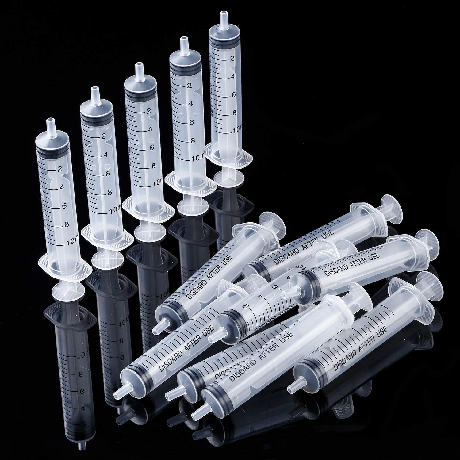 20 Pack Plastic Syringes with Measurement Marks - Precise Liquid Measuring, Watering Plants, Refilling Ink & Essential Oils - Ideal for DIY, Crafts, Lab & Pet Care