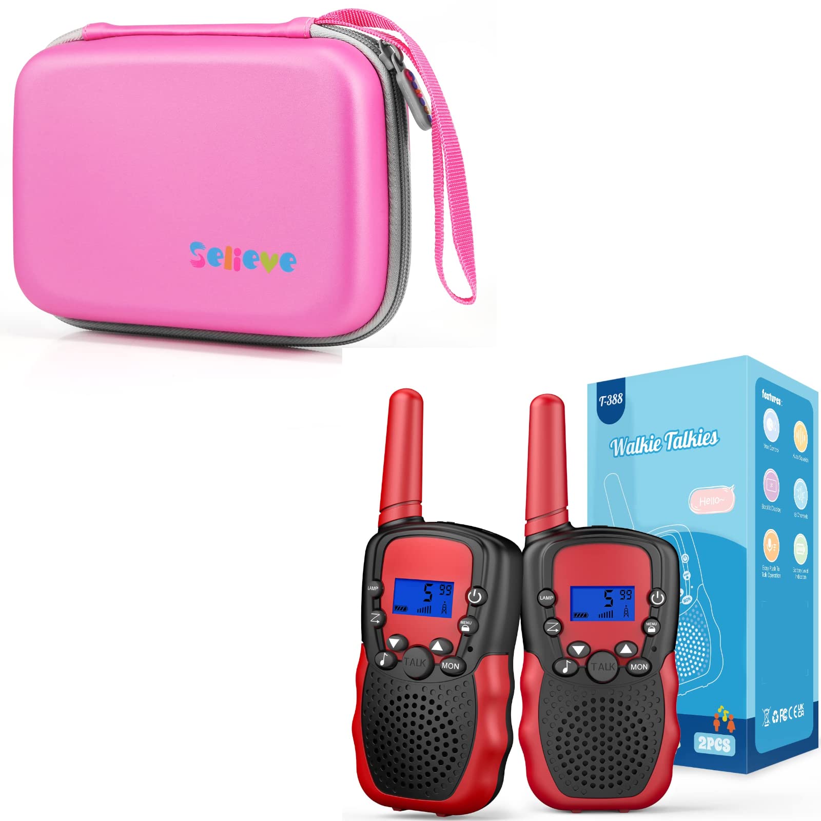 Selieve Kids Walkie Talkies - 22 Channel Long Range Two-Way Radios for Children Ages 3-12 | Outdoor Communication Toys for Boys & Girls | Perfect for Camping, Hiking & Backyard Adventures (Birthday Gift Idea)