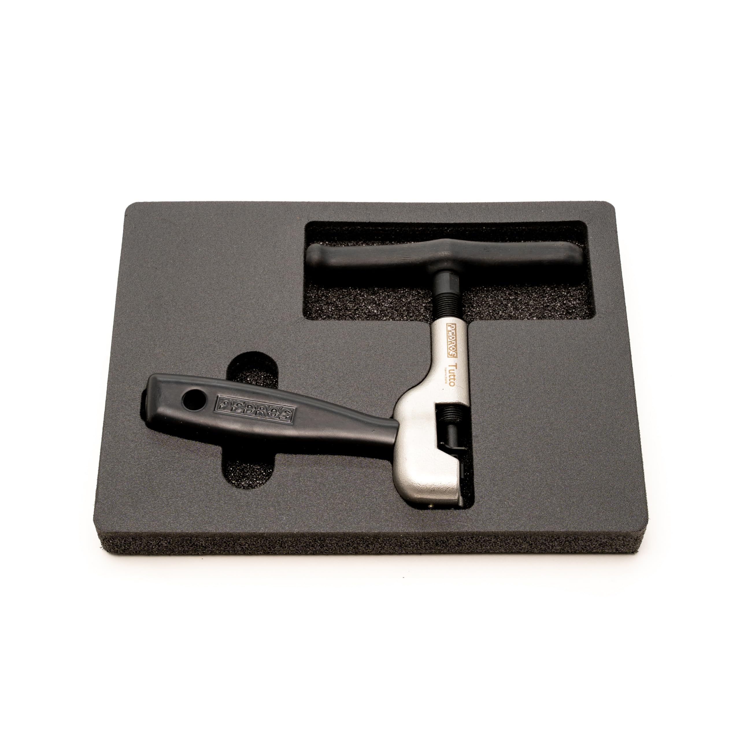 Pedro's Tutto Chain Tool II - Black/Silver - Universal Bike Chain Maintenance Tool for Road & Mountain Bikes - Perfect for Cyclists & DIY Repairs