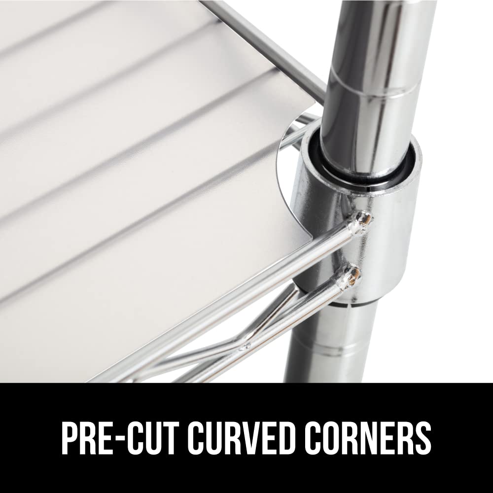 GORILLA GRIP ShelfGuard Wire Shelf Liners (Set of 6) - 18x48 Inch Clear Waterproof Shelf Liners for Amazon Basics Shelving Units | Non-Slip Organizer for Metal Rack Shelves, Kitchen Cabinets, Pantry & Cupboards | Perfect for Food Storage, Spice Organization & Home Decluttering