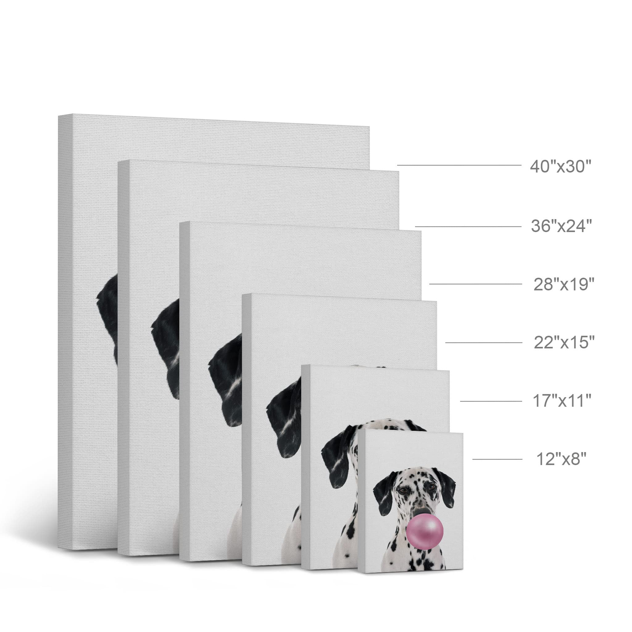 Dalmatian Dog Chewing Bubble Gum Canvas Wall Art Print - Pet Lover Gift, Animal Pop Art for Office, Living Room, Bedroom & Nursery Decor (22x15 Inches) - Perfect for Dog Lovers & Home Decoration
