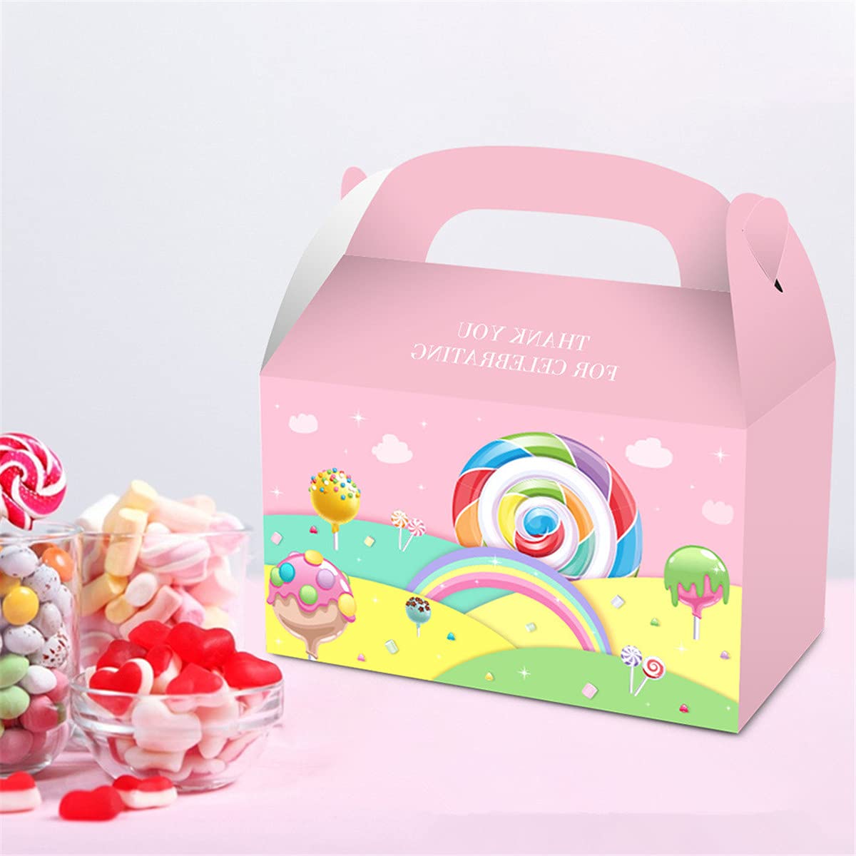 12-Piece Candyland Lollipop Candy Theme Birthday Party Set - Cake Topper, Baby Shower & Wedding Decorations - Sweet Bouquet for Candy Buffet, Dessert Table, and Party Favors