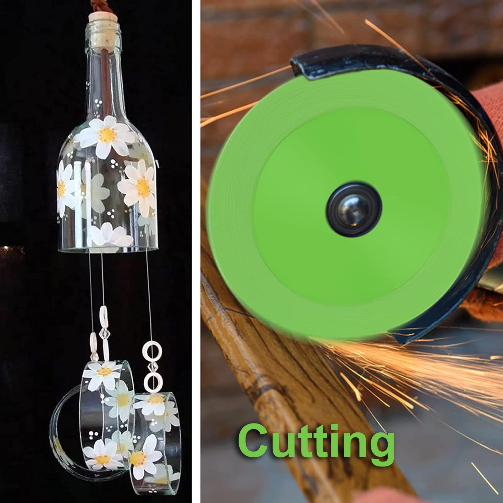 4 Inch Diamond Glass Cutting Disc - Ultra Thin Angle Grinder Saw Blade for Glass, Tile, Marble, Ceramic & Jade - Perfect for DIY Projects, Home Renovation & Craft Work