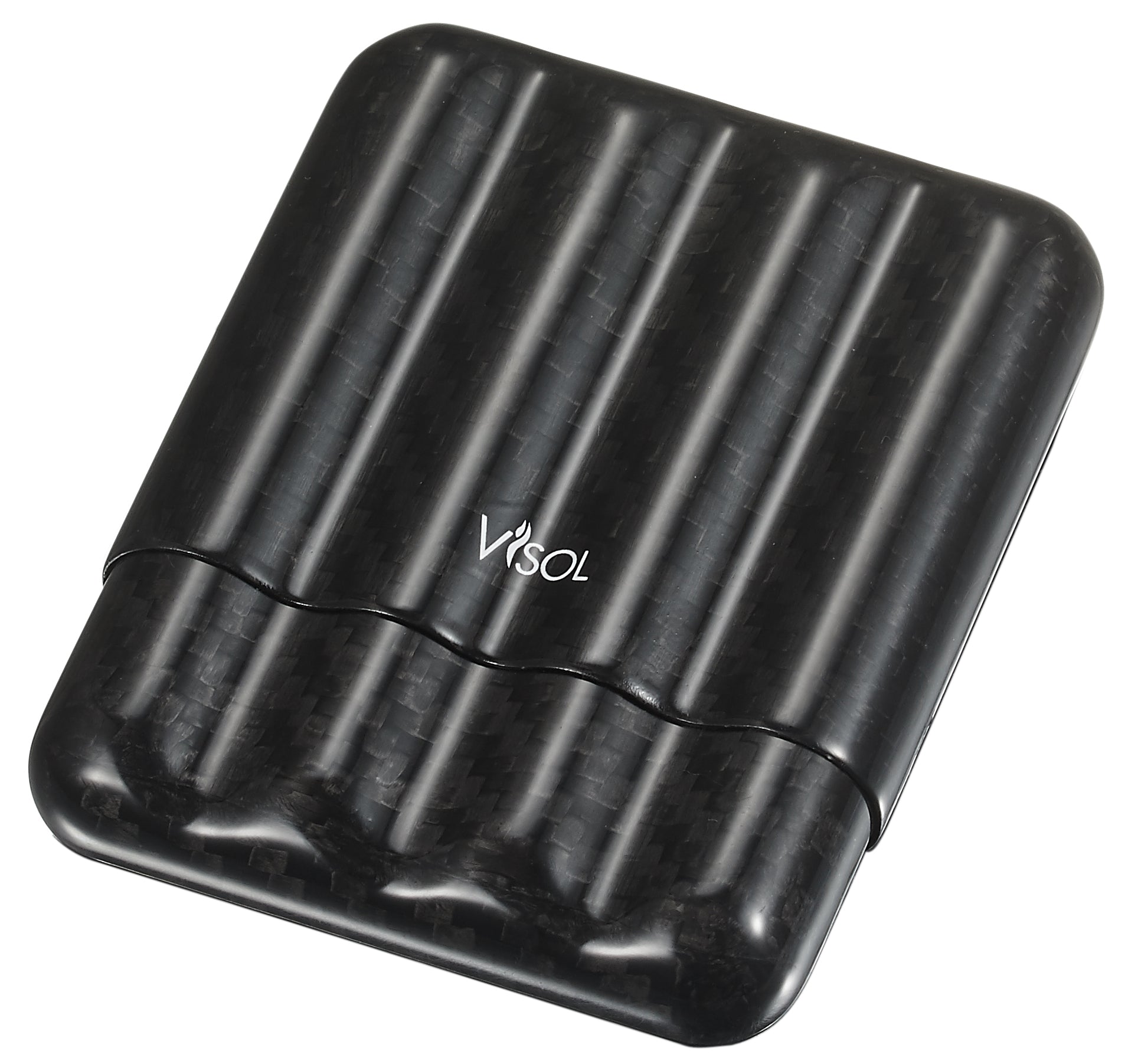 Premium Landon Carbon Fiber Mini Cigar Case - Compact & Durable Travel Humidor for Cigars - Perfect for Outdoor Adventures, Business Trips & Gifting