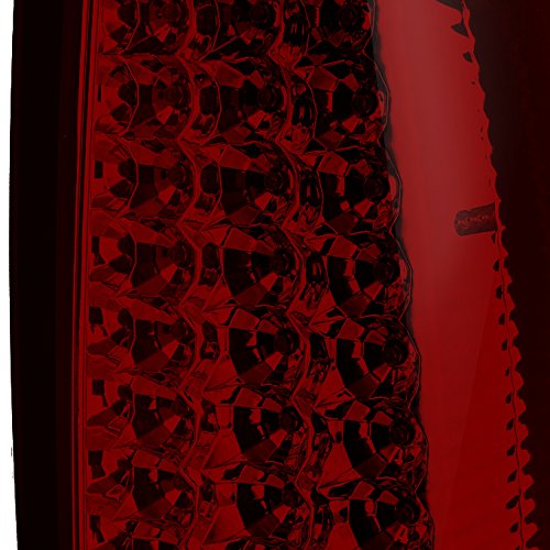 AKKON Full LED Tail Lights + 3rd Brake Lamp Combo for 2003-2006 Chevy Silverado & GMC Sierra - Red Clear Lens - Upgrade Your Truck's Style & Safety (Perfect for Night Driving & Custom Builds)