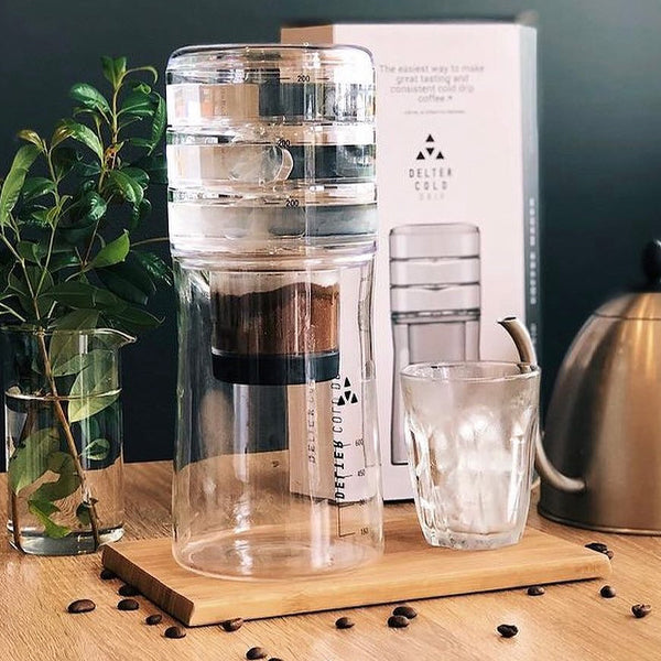 Premium Delter Cold Drip Coffee Maker - Portable Iced Coffee Brewer for Home & Office - Perfect for Camping, Travel & Outdoor Adventures