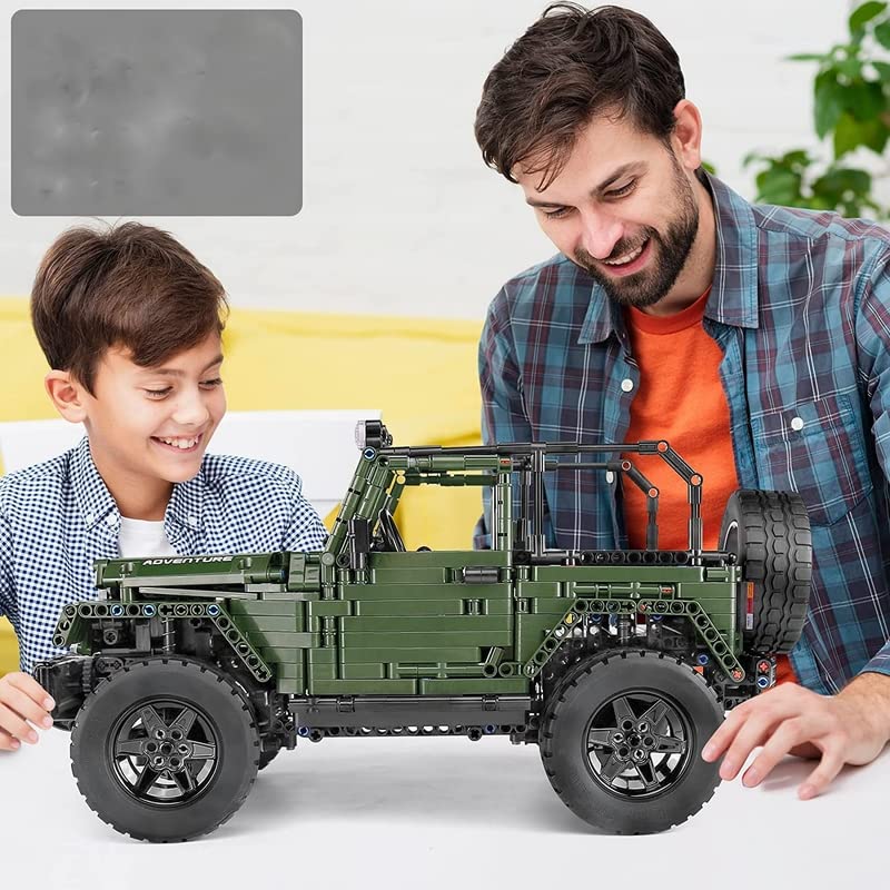 General Jim's 1:8 Scale Off-Road Jeep Model Building Kit - 2096pcs Modular Construction Blocks for Teens & Adults | STEM Educational Toy, DIY Challenging Project, Perfect for Collectors & RC Car Enthusiasts