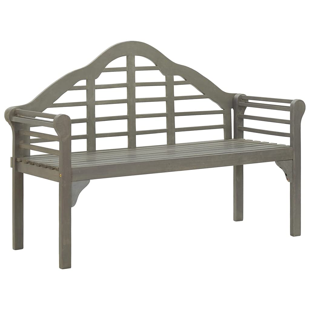 Outdoor Acacia Wood Patio Bench with Armrests - 53.1