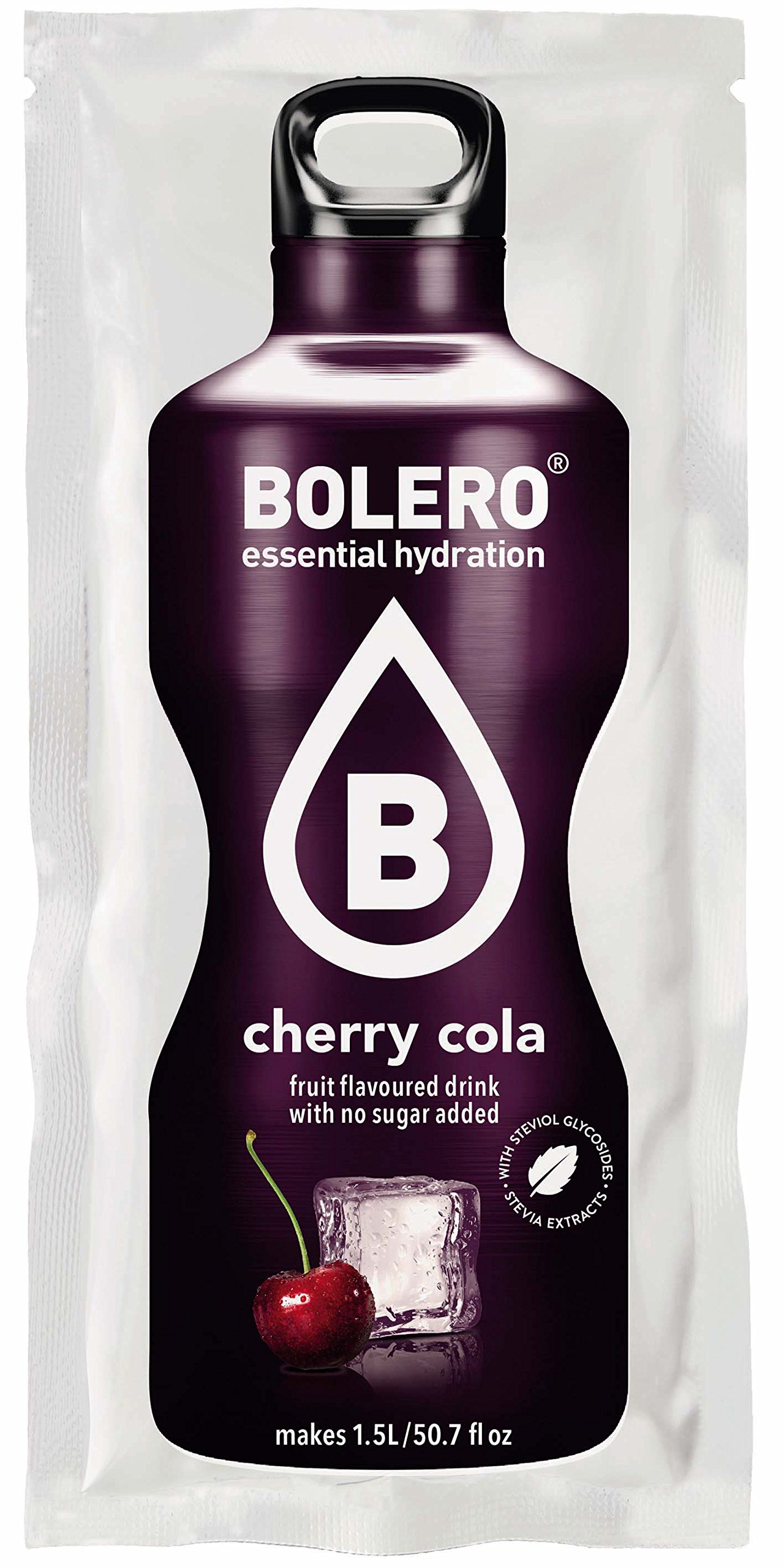 Bolero Classic Cherry Cola Powder Drink Mix - 24 Pack (9g Each) | Refreshing Beverage for Home, Office & Outdoor Activities