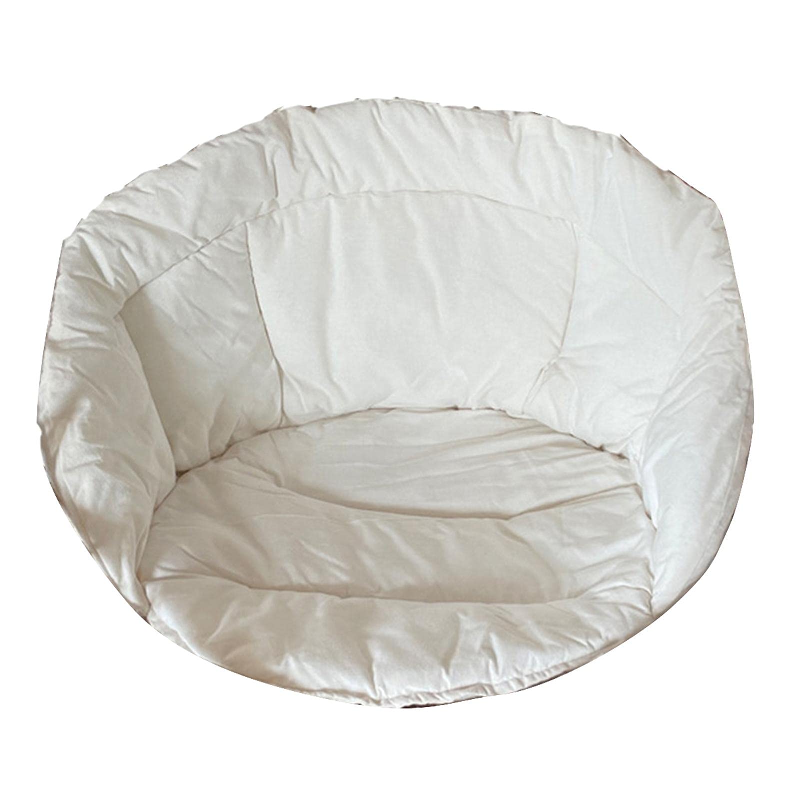 Soarflight Hammock Chair Cushion - Thick Round Hanging Egg Chair Seat Pad with Nest Back Pillow for Patio, Garden, Swing Chairs - Cool Beige - Perfect for Outdoor Relaxation & Backyard Lounging
