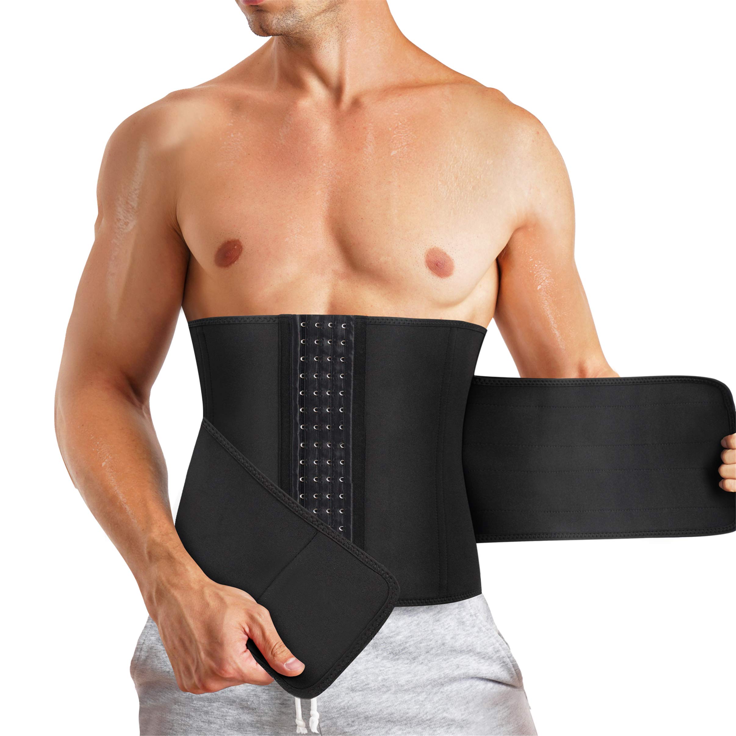 TAILONG Neoprene Waist Trainer Belt for Men - Sweat Waist Trimmer for Weight Loss, Tummy Control & Body Shaping - Perfect for Gym, Workout & Postpartum Recovery