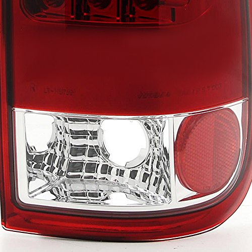 Spec-D Tuning LT-F15097RLED-TM LED Tail Lights for Ford F150 & F250 - Red Clear Lens - Durable Aftermarket Replacement - Perfect for Off-Roading & Night Driving