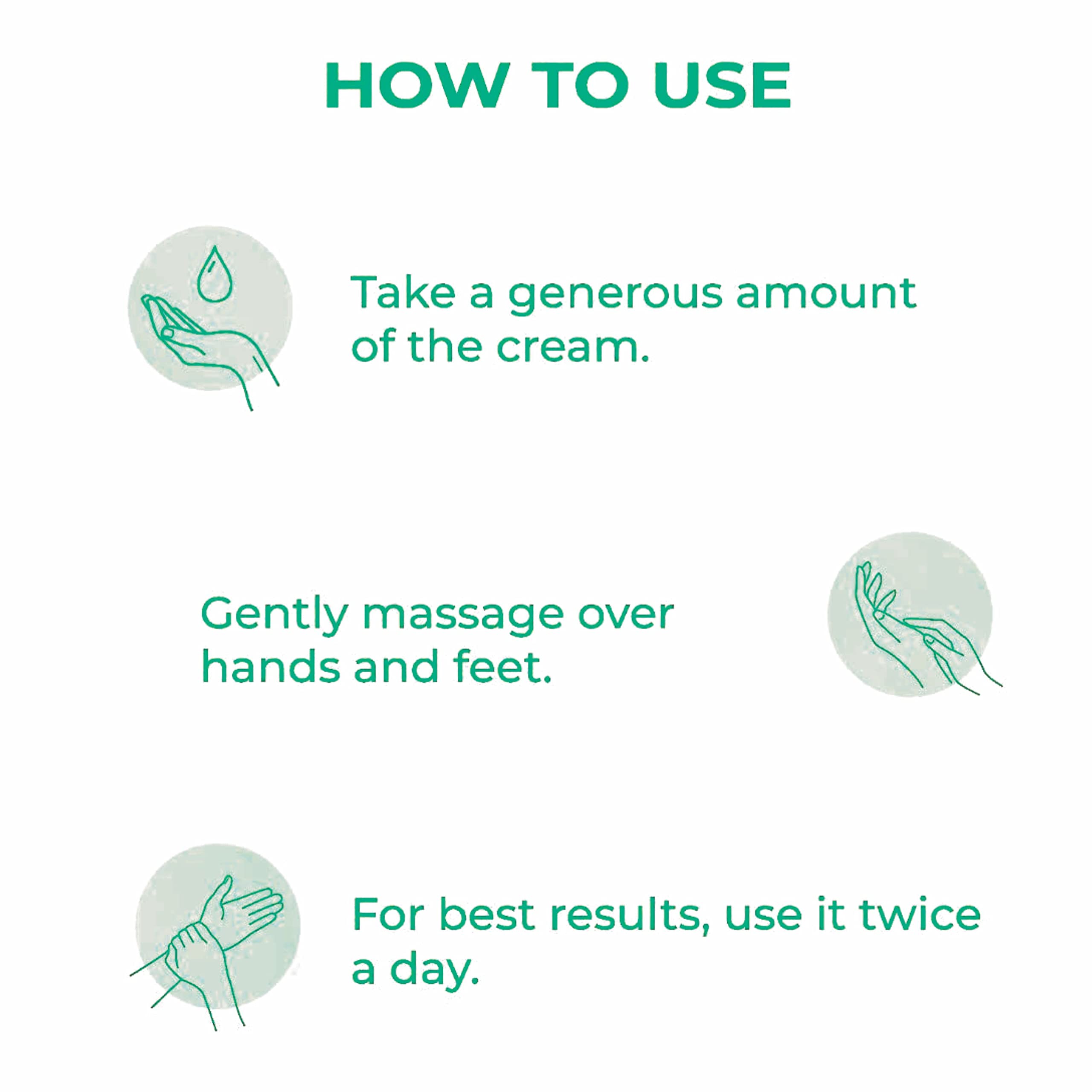 Dravida Organics Hand & Foot Crack Cream for Cracked, Dry & Dehydrated Skin – 50g Moisturizing Treatment for Heels, Elbows & Rough Skin – Perfect for Winter Care & Daily Hydration