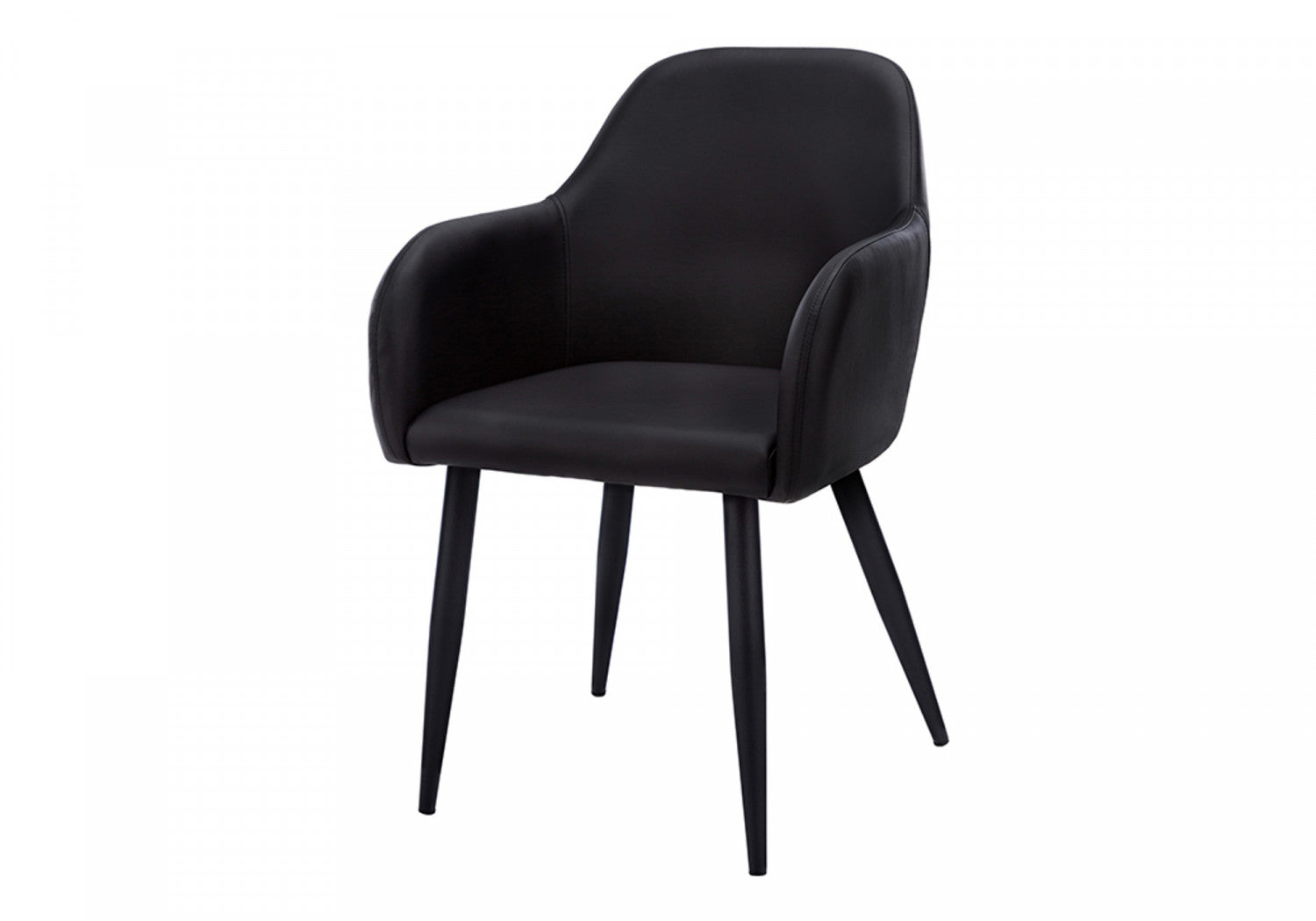 Amara Modern Dining Chairs - Set of 2 Black Upholstered Side Chairs for Kitchen, Dining Room & Home Office - Comfortable & Stylish Seating Solution