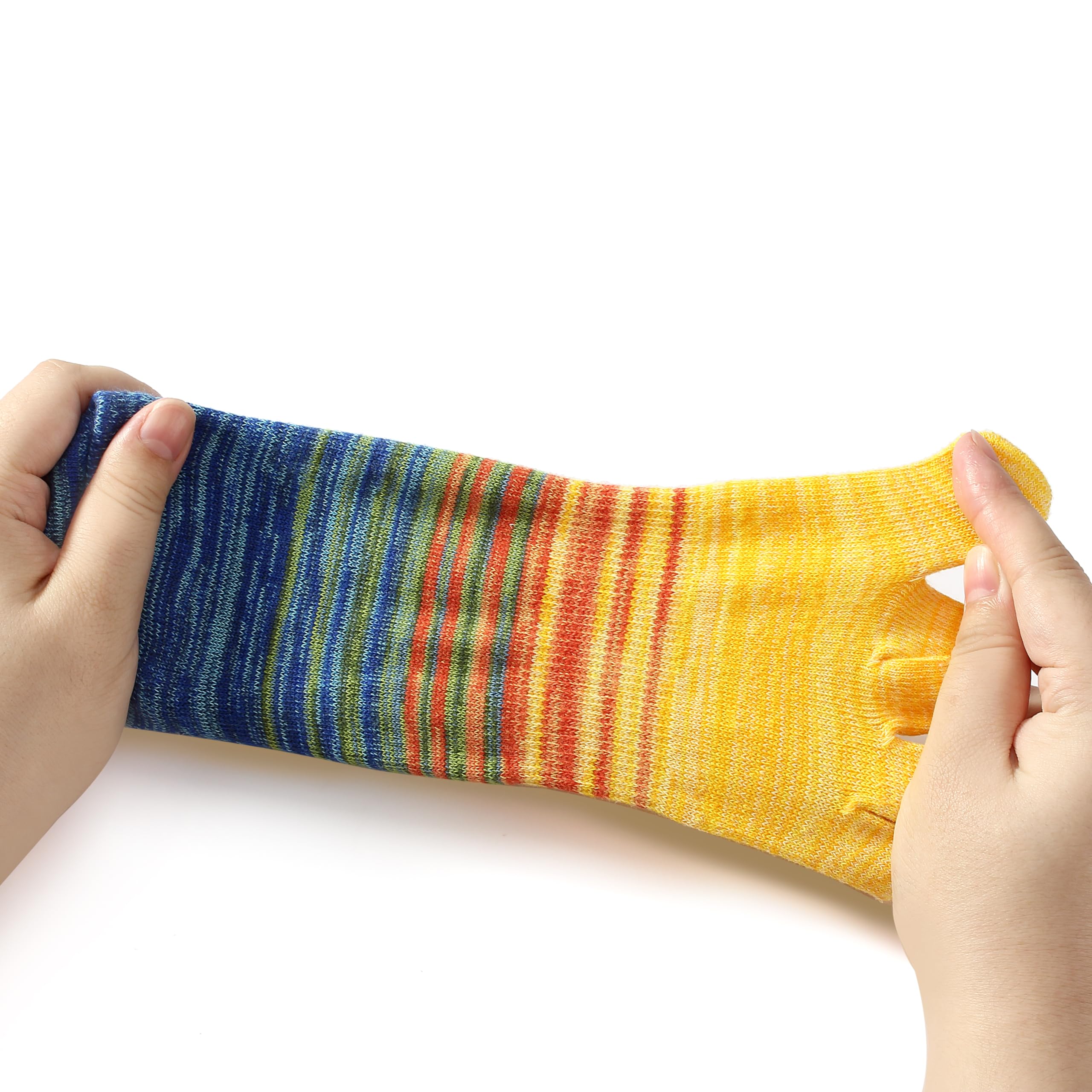 Breathable Cotton Five Toe Socks for Men & Women - Ankle & Crew Length Running Socks - Perfect for Yoga, Hiking, and Sports Activities