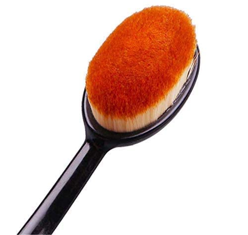 VNZ Oval Makeup Sponge & Foundation Brush Set - 2 Beauty Blenders + 1 Professional Oval Brush for Liquid, Cream & Powder Makeup Application - Perfect for Contouring, Blending & Everyday Makeup
