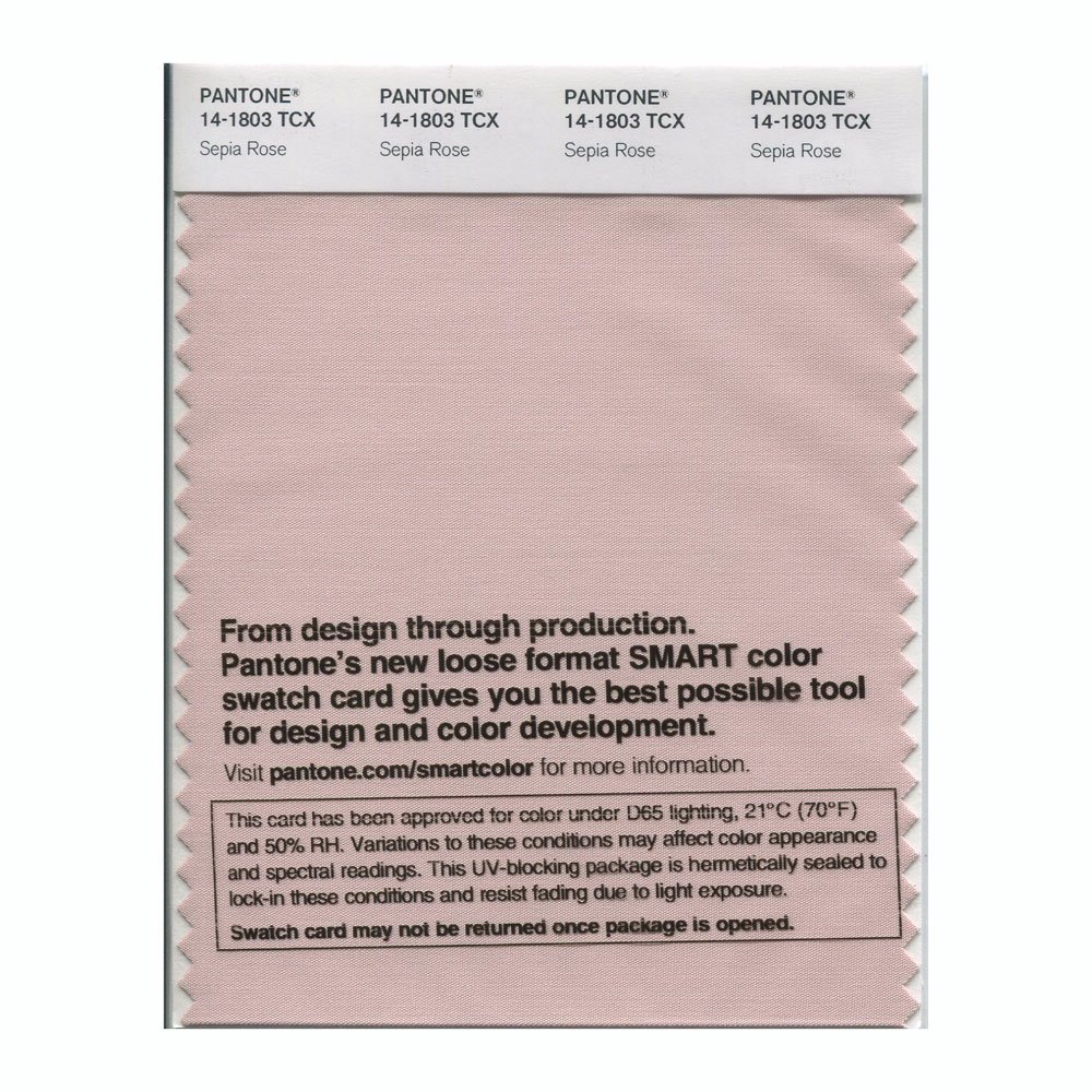 Pantone 14-1803 Sepia Rose Smart Cotton Swatch - Premium Fabric Color Sample for Fashion Design, Home Decor & DIY Projects - Perfect for Textile Matching, Interior Design and Creative Crafts