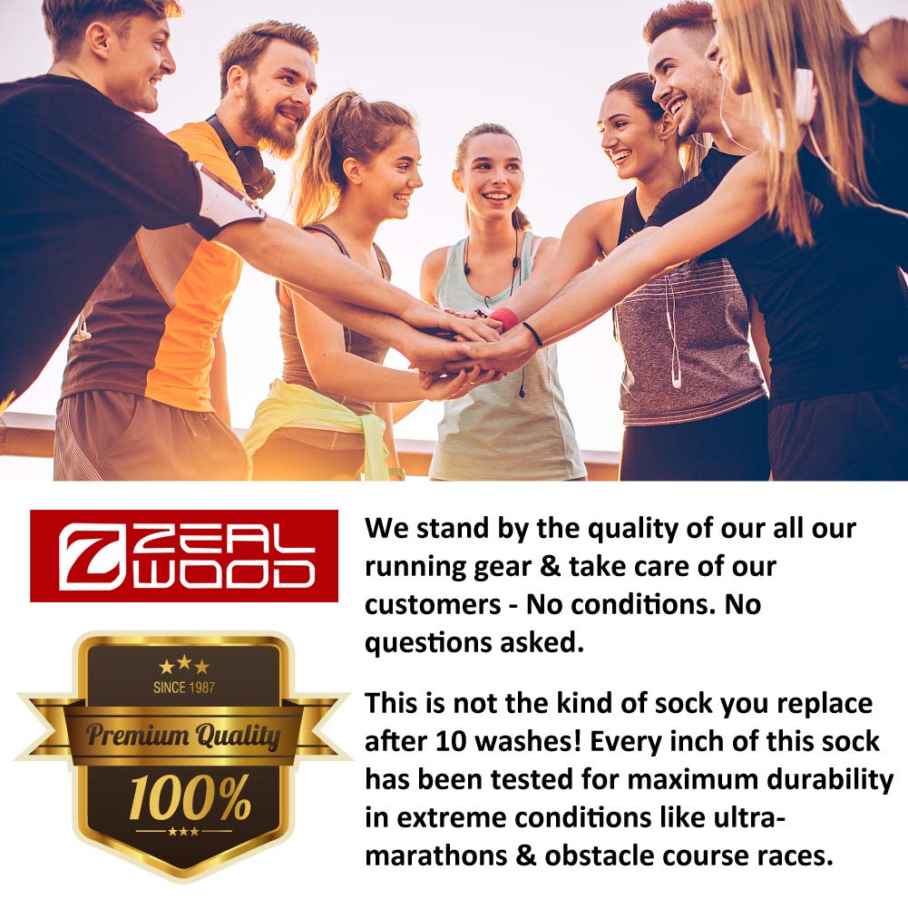 ZEAL WOOD Unisex Wool Athletic Socks - Lightweight Moisture-Wicking Cycling Socks for Men & Women - Perfect for Running, Hiking & Outdoor Sports Activities