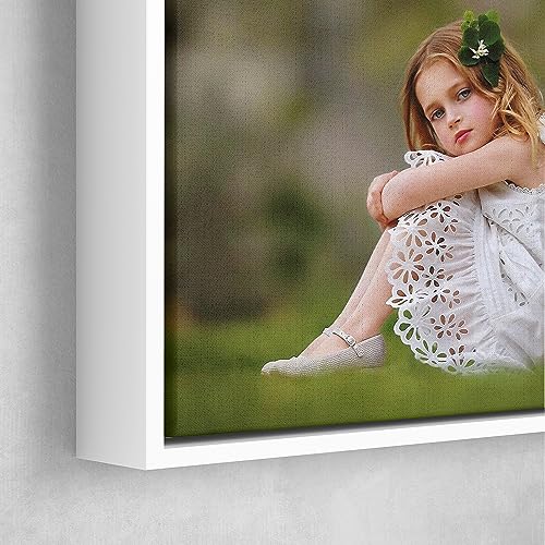 +White Floating Framed