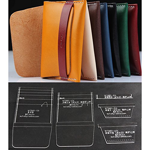 BAENRCY Acrylic Leather Pattern Card Holder Template - DIY Leather Craft Tool for Credit Card Bag & Wallet Making - Perfect for Crafters, DIY Enthusiasts, and Leatherworking Projects