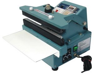 AIE-200CA 8 Inch Automatic Constant Heat Bench Sealer with 5/8 mm Seal Width - Perfect for Packaging Food, Cosmetics & Small Products in Home or Commercial Use