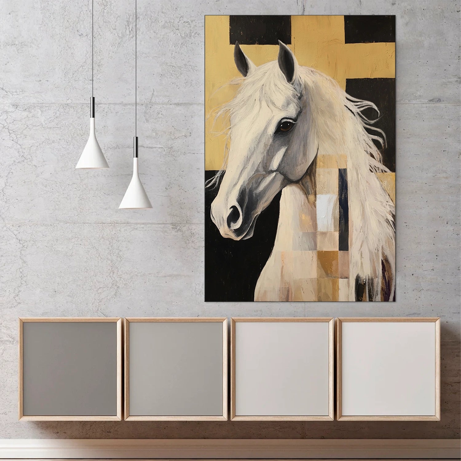 Animal Art Painting #AP100 - Handmade Canvas Wall Decor for Living Room, Bedroom & Office | Unique Wildlife Artwork for Home & Gifts