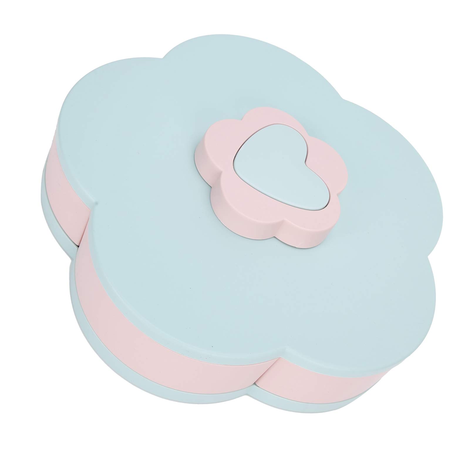 Rotating Lid Flower-Shaped Candy Dish - Decorative Snack Box for Home, Wedding, Christmas Party | Candy Holder & Dessert Tray for Entertaining