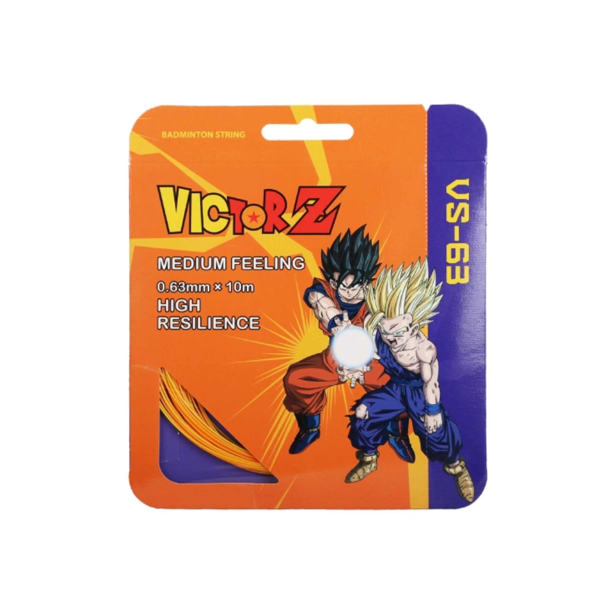 Victor x Dragon Ball Z VS 63DBZ EO/CJ Badminton Racket Strings - High Performance for Tournaments & Training | Anime-Inspired Sports Gear for DBZ Fans