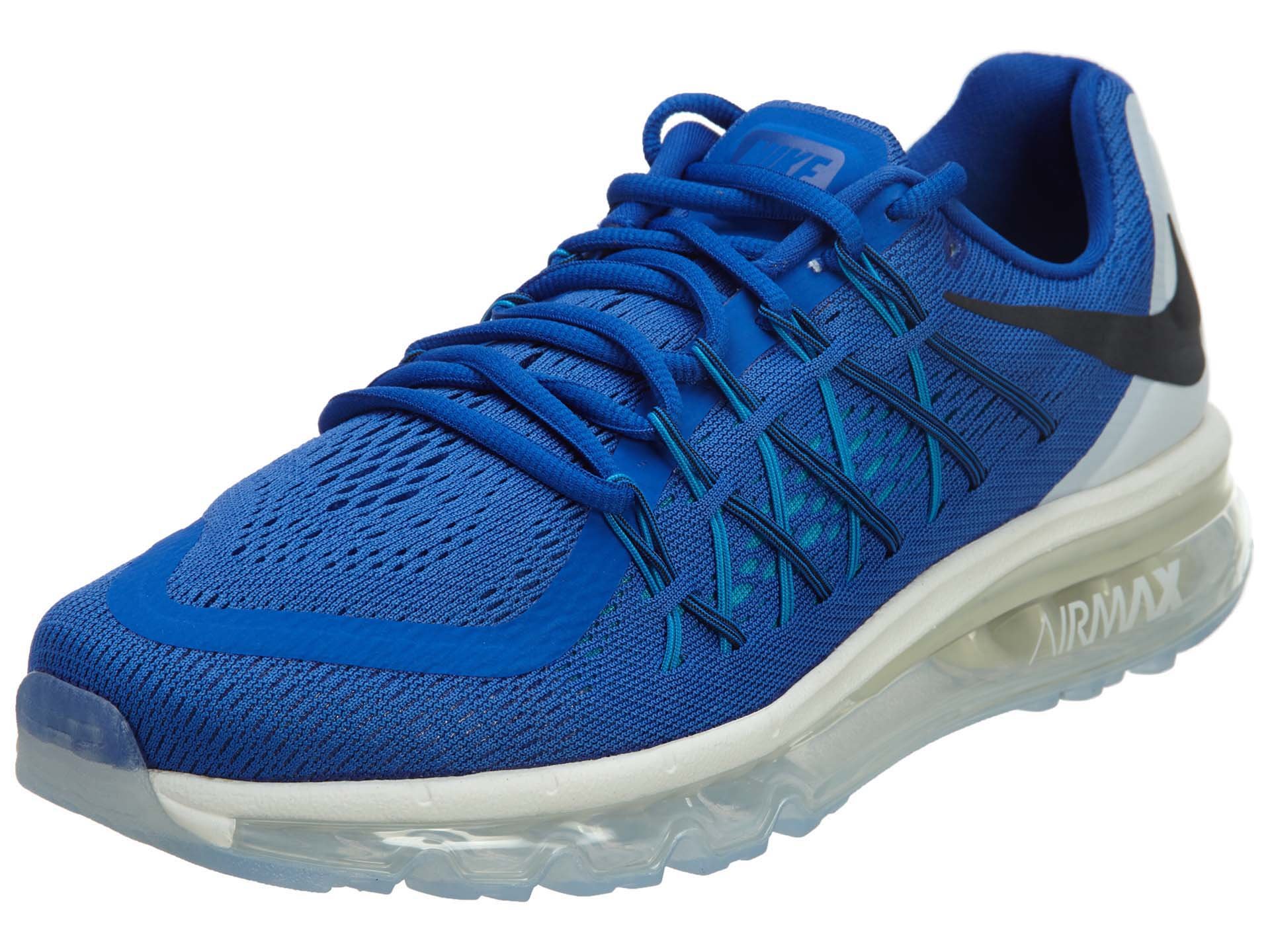 Nike Air Max 2015 Men's Running Shoes - Black/White/Bright Crimson/Blue Legend - Lightweight Cushioned Sneakers for Jogging, Gym Workouts & Casual Wear