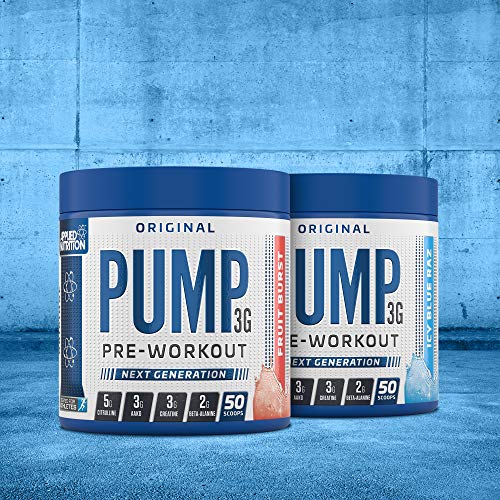 Applied Nutrition PUMP 3G Pre Workout Powder 375g - Caffeine Boost for Enhanced Focus, Energy & Gym Performance | Pre-Workout Supplement for Men & Women | Ideal for Weightlifting, CrossFit & Bodybuilding