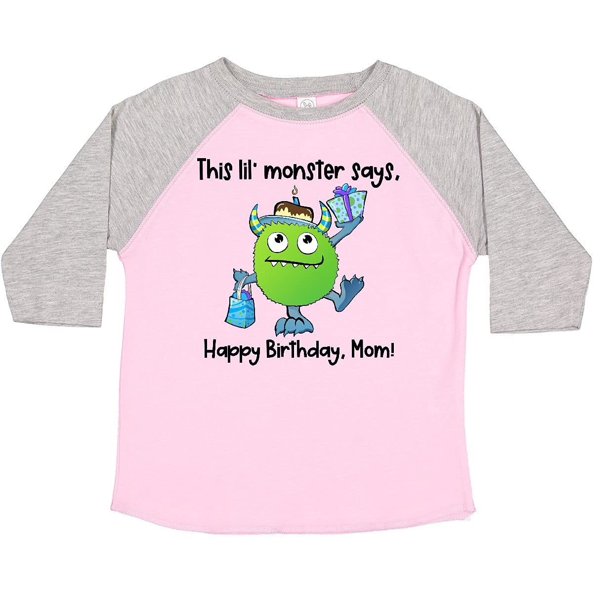 Inktastic Happy Birthday Mom Toddler T-Shirt - Cute Monster Design for Kids Birthday Party & Family Celebrations