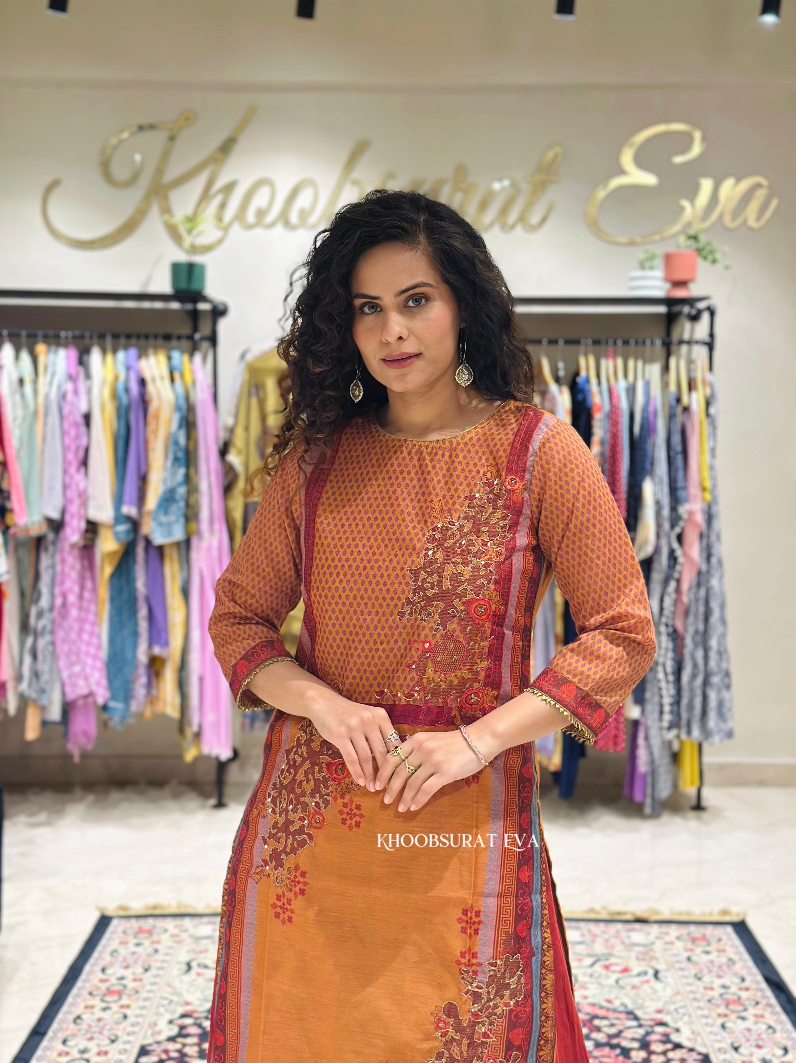 Stylish Kashmiri Red Kurta Set for Women - Traditional Indian Ethnic Wear for Festivals, Weddings & Special Occasions