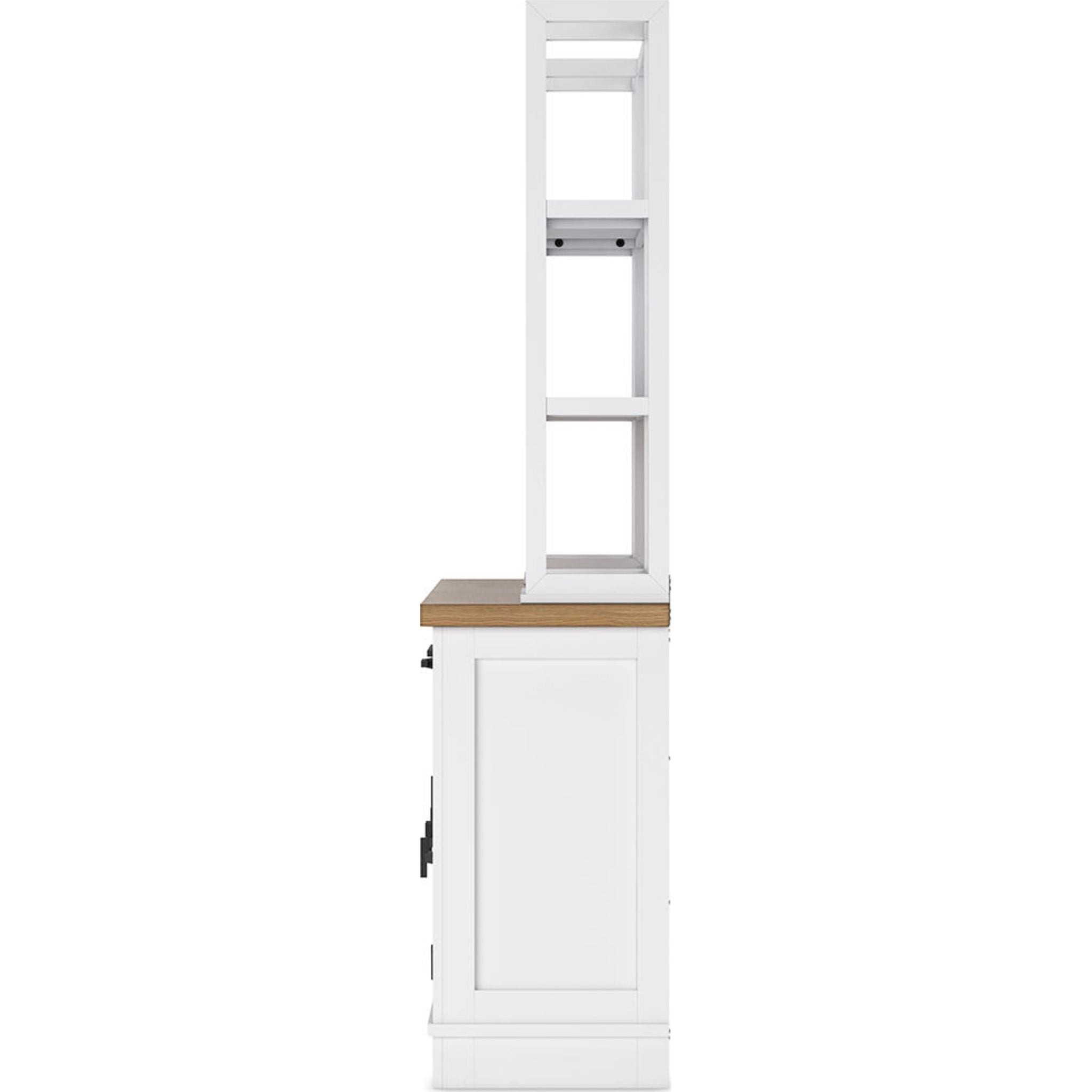 Ashbryn Server & Hutch - White/Natural (D844D3) - Perfect for Dining Room Storage & Display