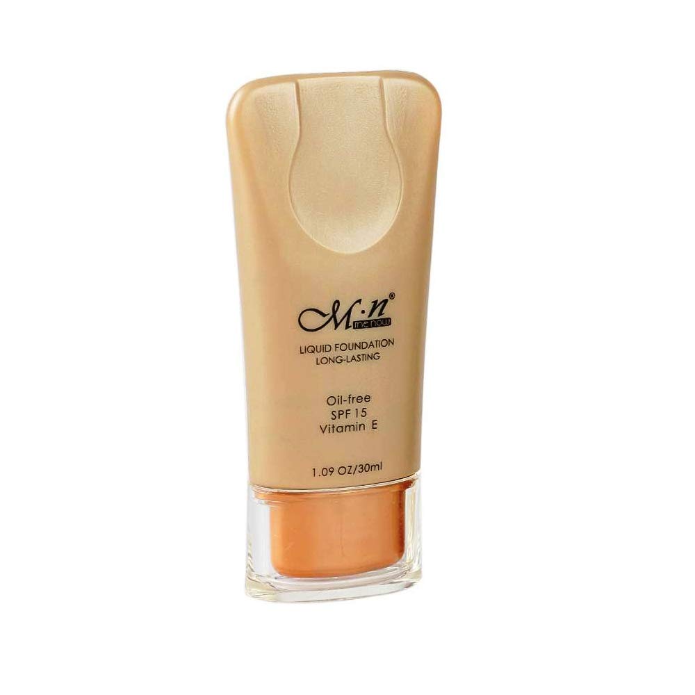 New Me Now Liquid Foundation - Long Lasting, SPF 15, Vitamin E Enriched, Oil-Free Makeup (30ml) for Flawless Daily Wear & Special Occasions
