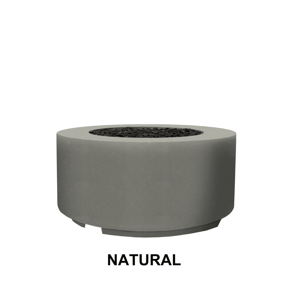 Outdoor Concrete Round Fire Pit Table - Durable & Weather-Resistant for Patio, Garden, Backyard, and Poolside Gatherings