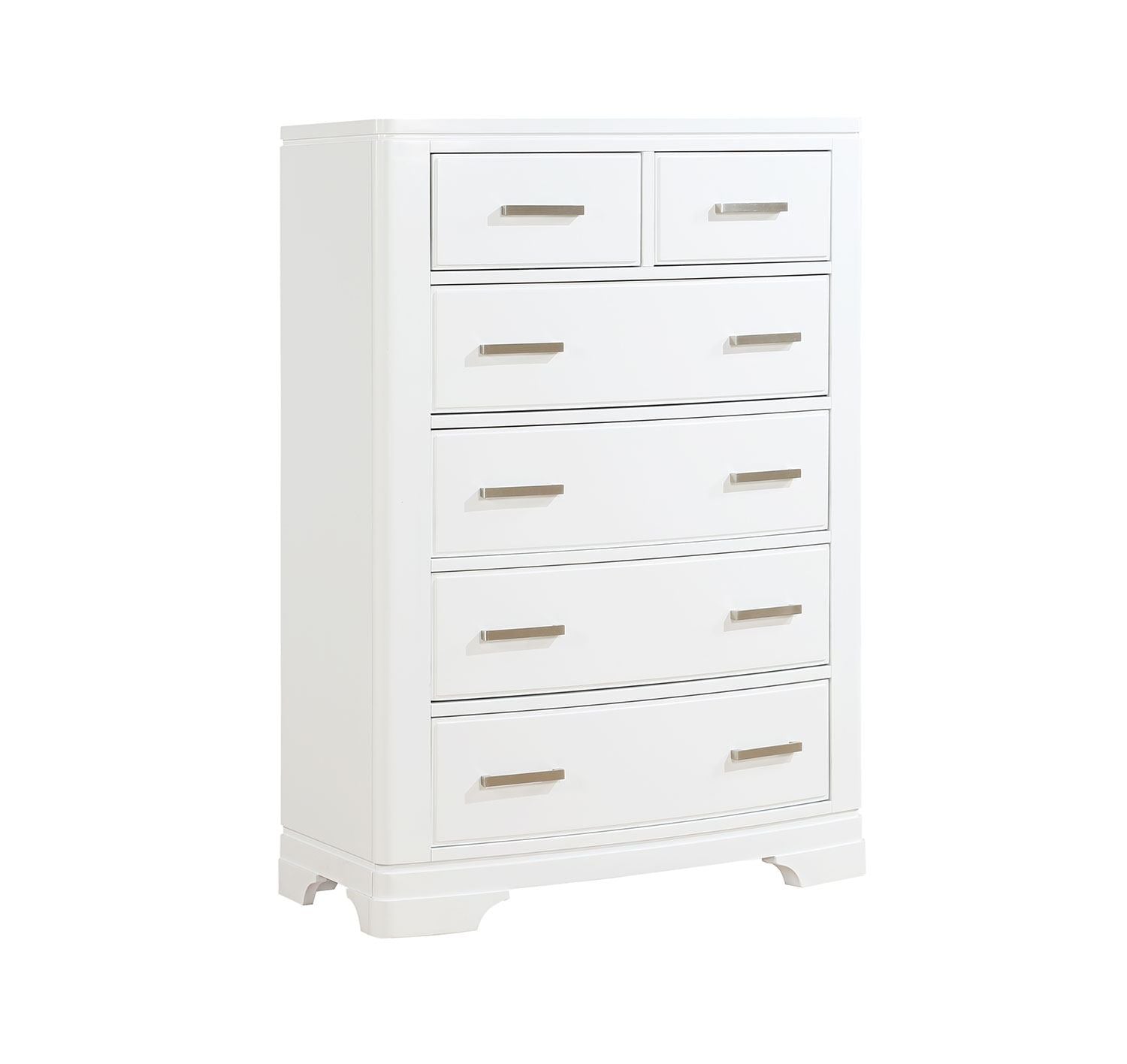 Stylish Arista 5-Piece Twin Bedroom Set in White - Complete Storage Bed Solution for Small Spaces & Guest Rooms