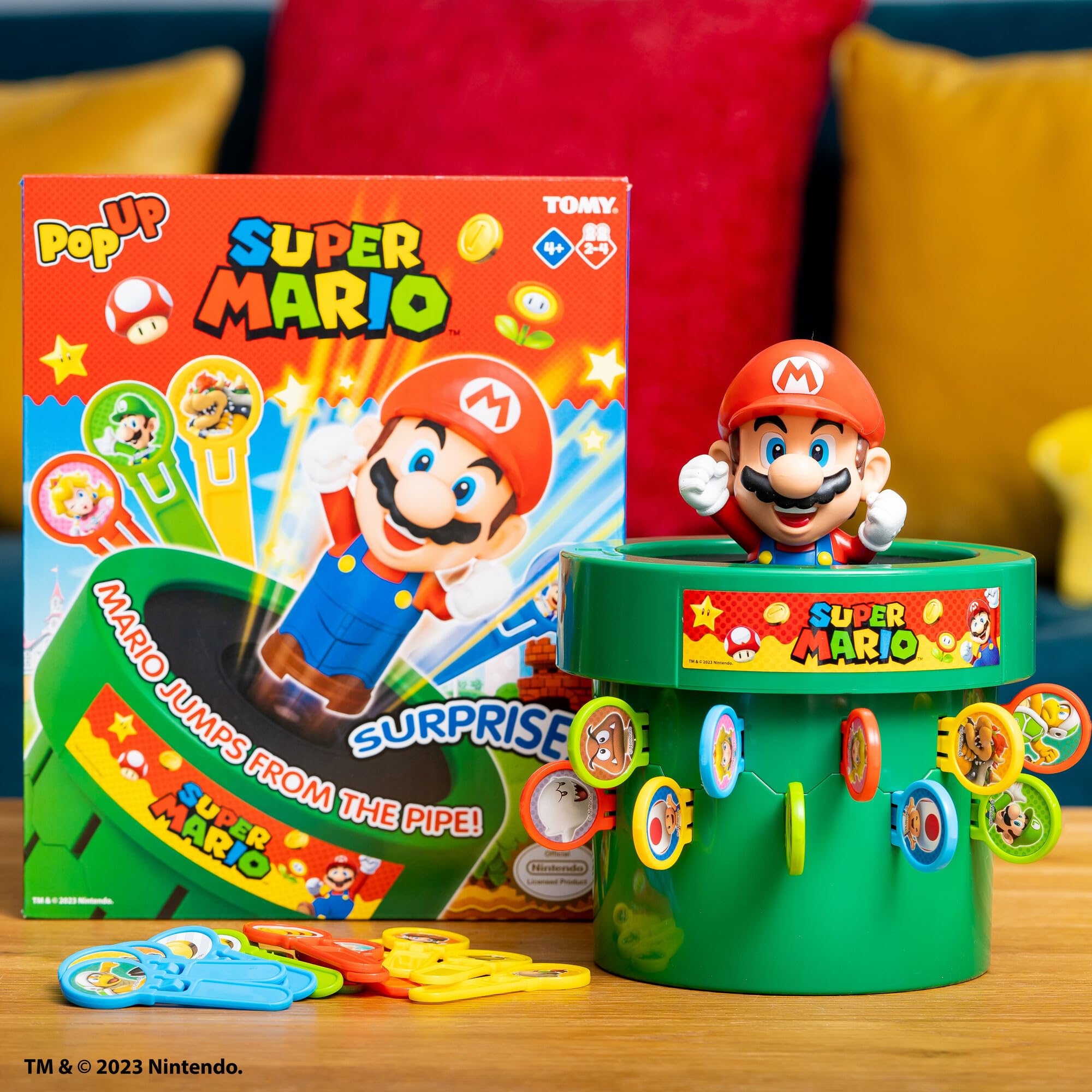 Super Mario Pop Up Board Game for Kids - Fun Family Board Game for 2-4 Players Ages 4+ - Preschool & Family Game Night Activity - Perfect Birthday Gift for Boys & Girls - Great for Indoor Playdates & Holiday Gatherings