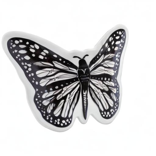 Karma Gifts Butterfly Trinket Dish - Elegant Jewelry Tray for Rings, Earrings & Small Accessories - Perfect for Vanity, Dresser & Gift Giving