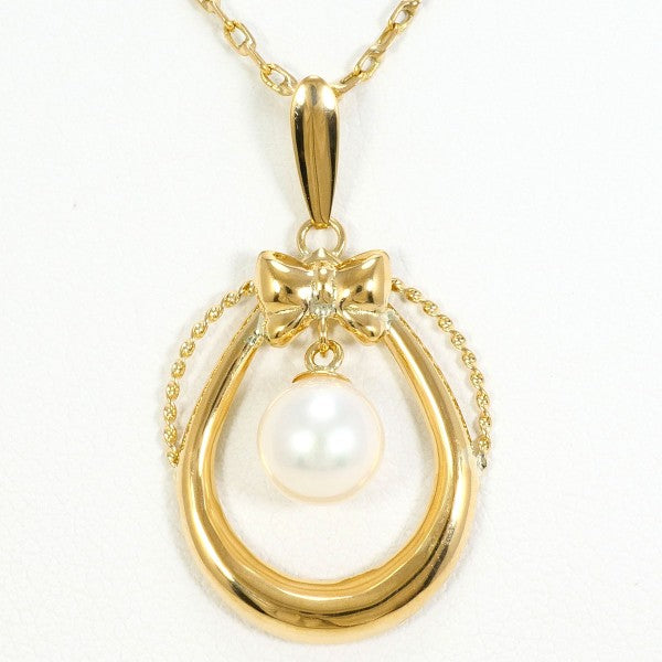 18K Yellow Gold Pearl Necklace for Women - Elegant Luxury Jewelry Gift for Wedding, Anniversary & Special Occasions