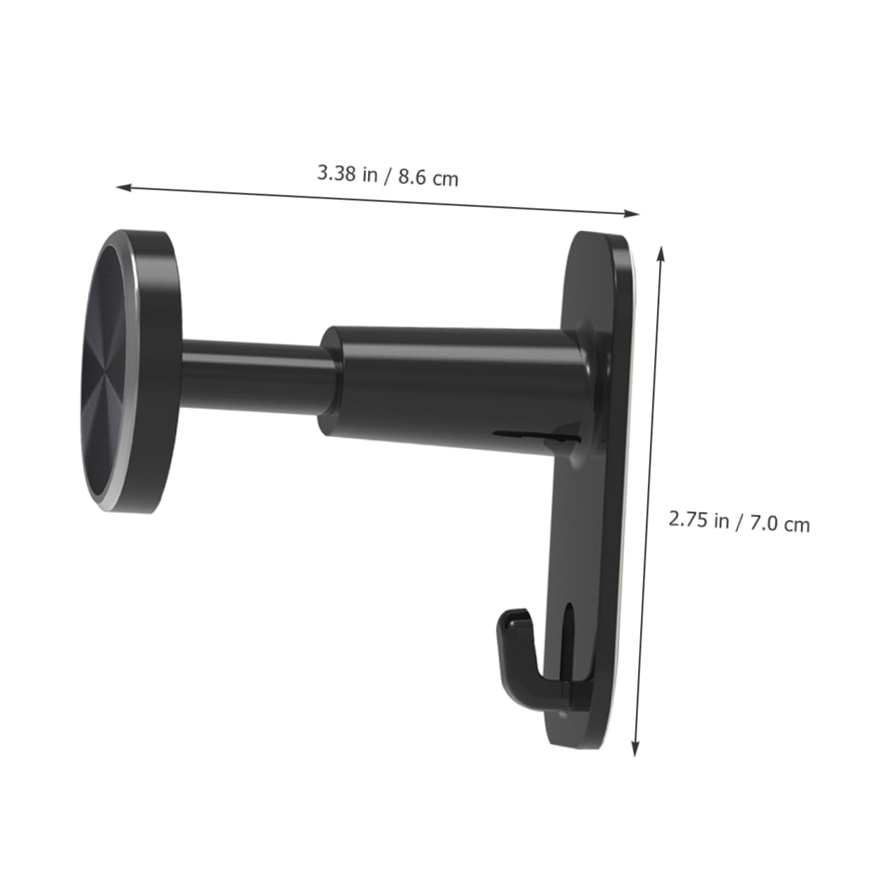 IMIKEYA Wall Mount Headphone Holder - Universal Headset Hook for Gaming, Office & Home Use - Space Saving Headphone Hanger - Durable Black Design - Perfect for Desk, Bedroom & Studio Organization