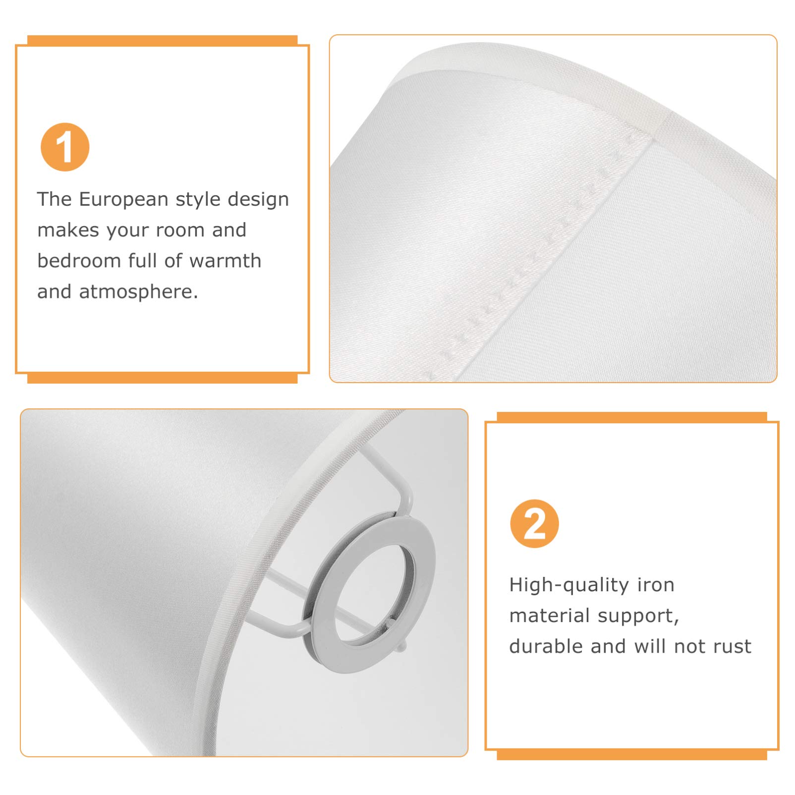Uonlytech Small Barrel Fabric Lampshade - Stylish Cloth Lamp Cover Replacement for Table & Floor Lamps - Perfect for Living Room, Bedroom, and Office Decor