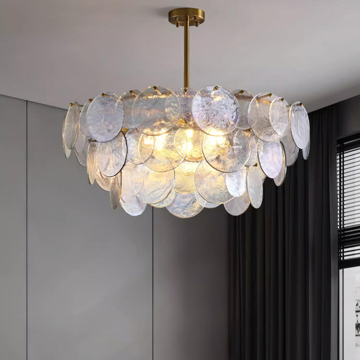 Elegant Ariel Crystal Chandelier - Modern Ceiling Light Fixture for Dining Room, Living Room & Bedroom Decor