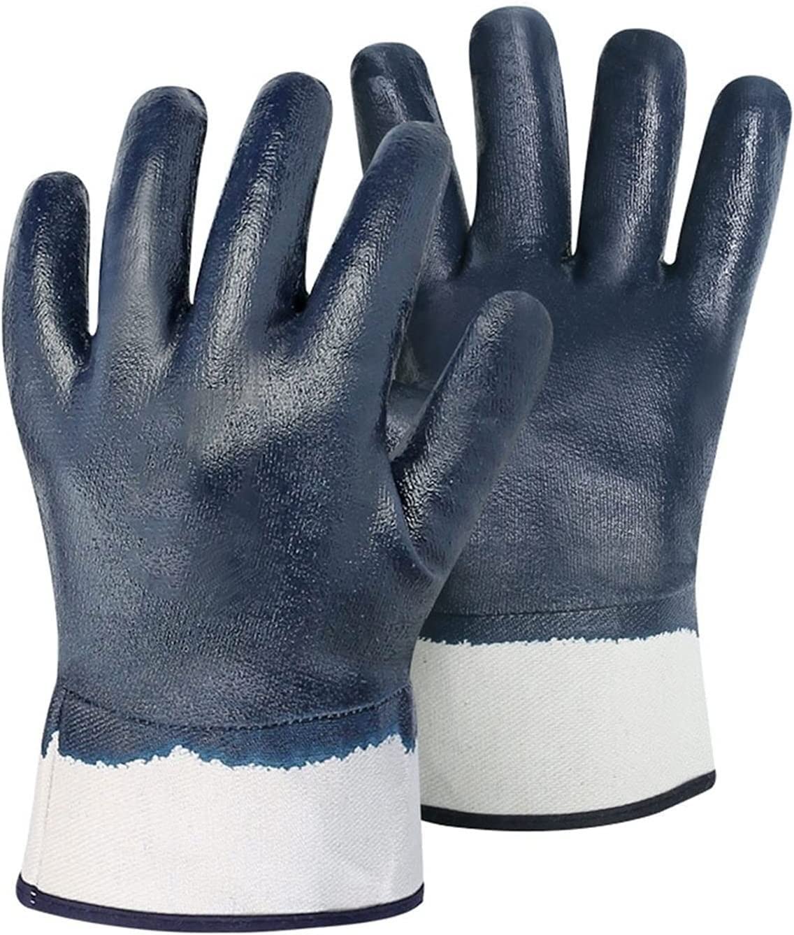 **5-Pair Rubber Coated Waterproof Work Gloves - Non-Slip Safety Gloves for Gardening, Welding & Construction - Breathable Multi-Purpose Protection Gloves for Men - Ideal for Outdoor Work, DIY Projects & Heavy-Duty Tasks**