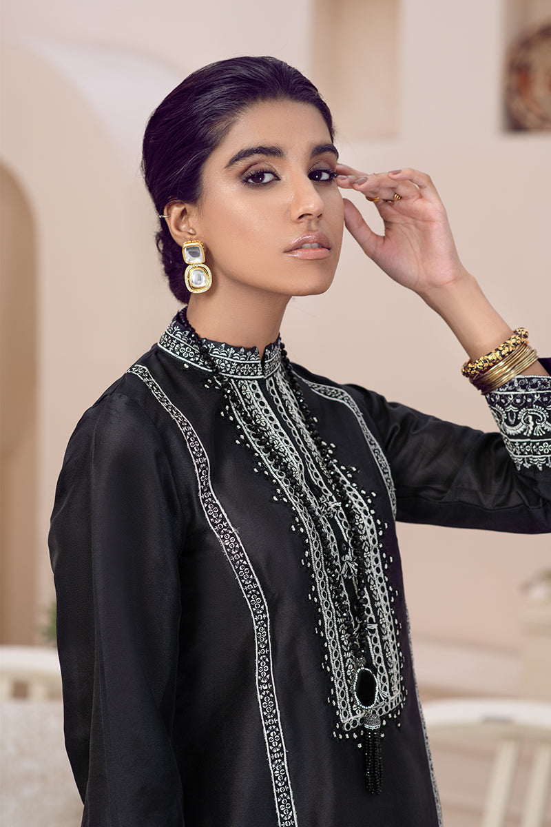 Black Lush Embroidered Shirt - Stylish Casual & Party Wear for Women | Perfect for Date Nights, Office Outfits & Special Occasions