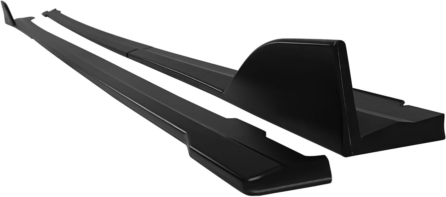 2022-2025 Subaru WRX D-Style Matte Black Side Skirt Extensions - 4PC Unpainted PP Side Skirts for Enhanced Aerodynamics & Sporty Look - Perfect for Car Enthusiasts & Performance Upgrades