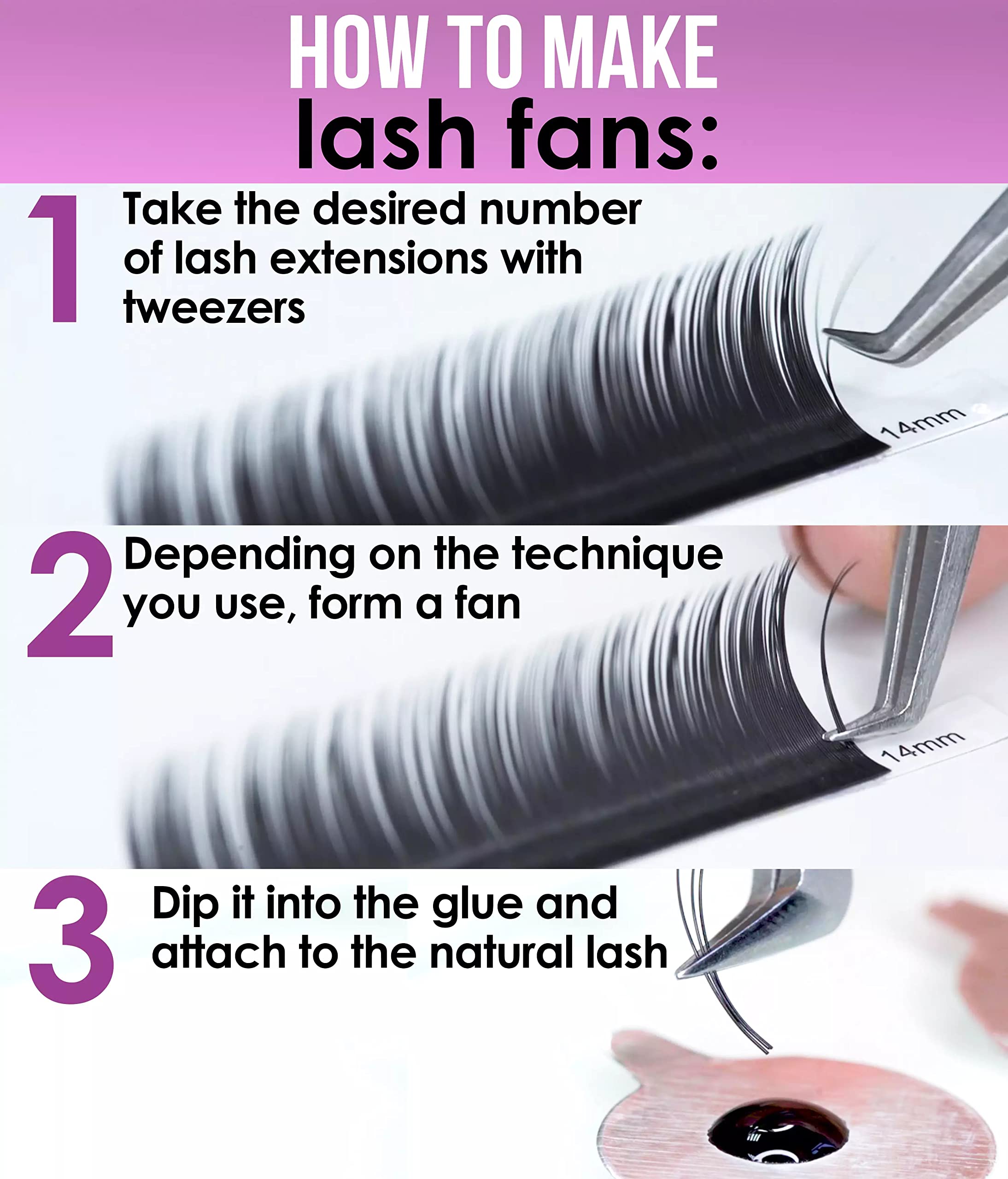 Premium 0.05mm Black Individual Eyelash Extensions - 20 Rows Tray (8-14mm, Curl-B) | Semi-Permanent Lash Kit for Natural Volume & Length | Perfect for Bridal, Party & Daily Makeup Looks