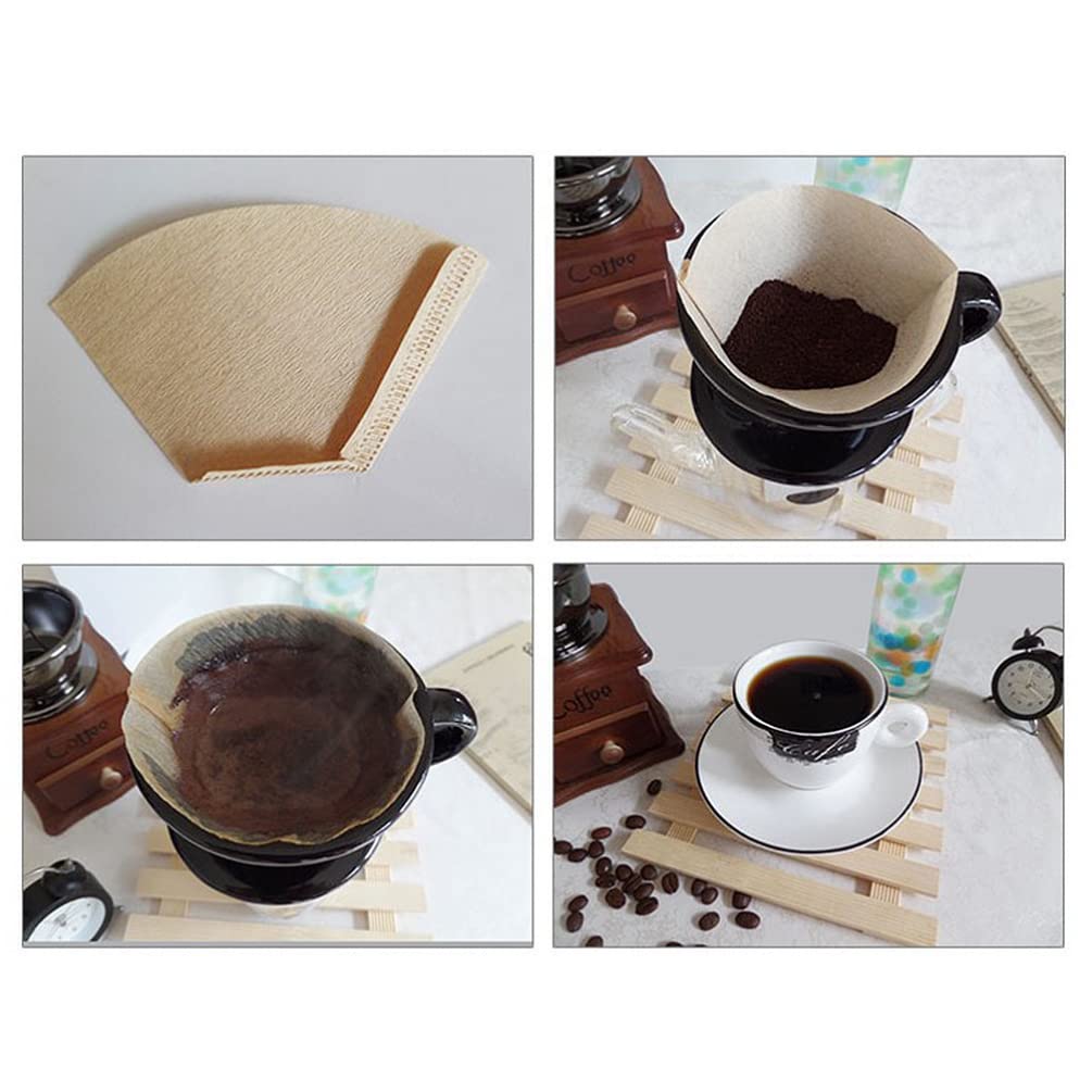Hemoton 300-Pack Premium Coffee Filters - Compatible with Most Coffee Makers, Drip Machines & French Press - Perfect for Home, Office & Camping Use