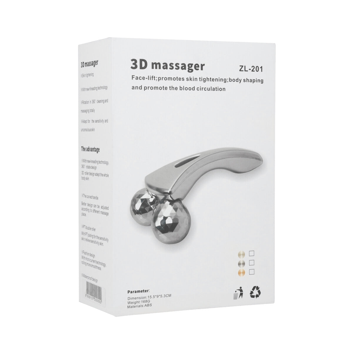 3D Massage Roller for Face and Body - Relieve Tension & Improve Skin Elasticity - Perfect for Home Spa, Gym Recovery & Travel Relaxation